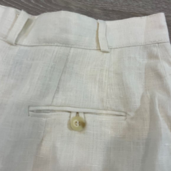 Vintage Daniel Hetcher Off White Linen Bermuda Shorts sz 6 - Picture 4 of 11